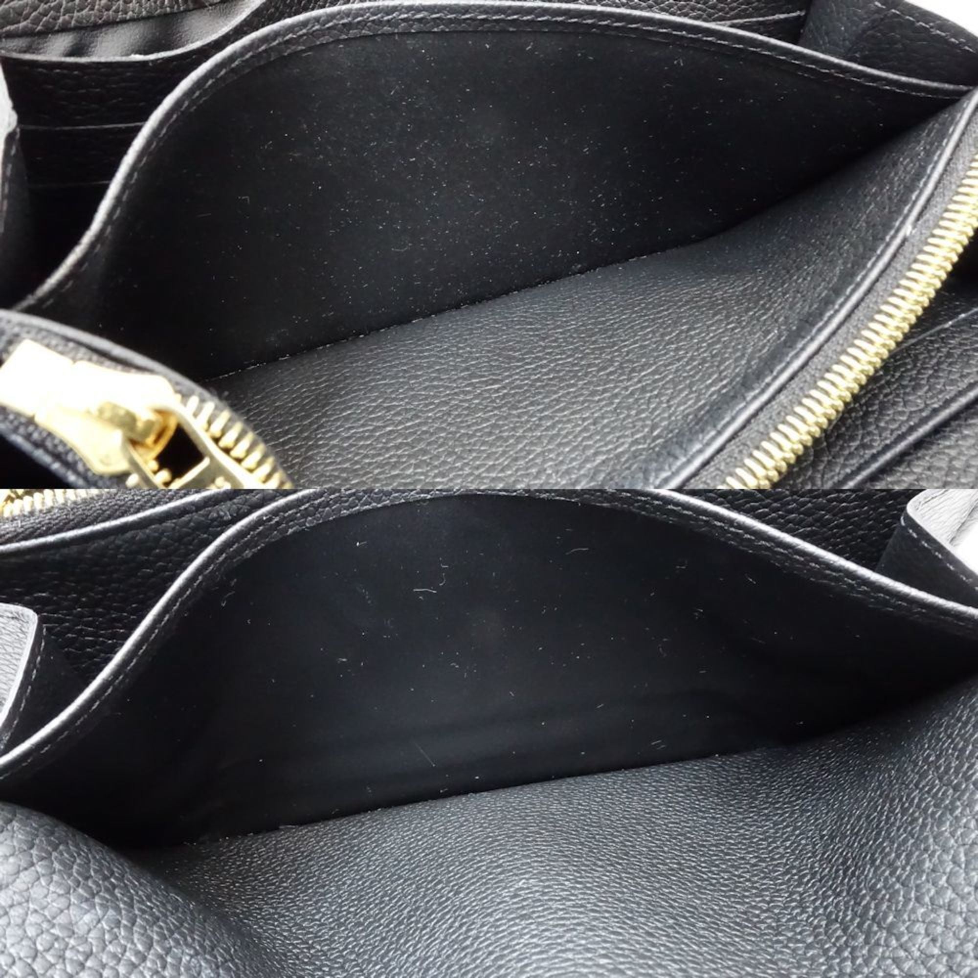 Louis Vuitton Beige Black Monogram Empreinte Long Wallet