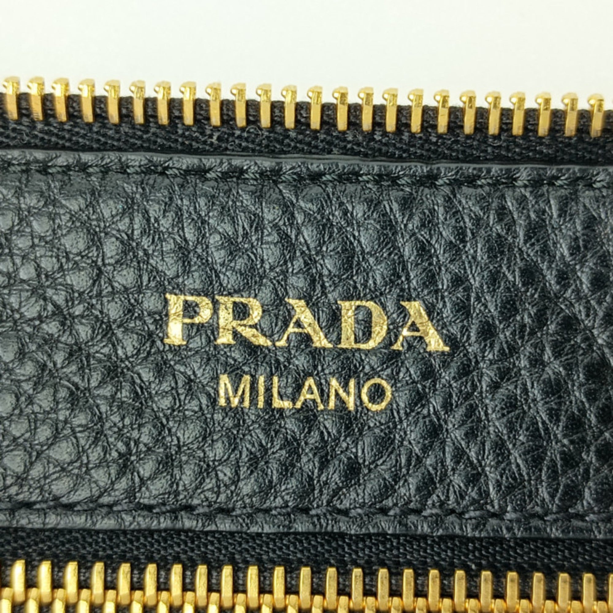 Prada Black Vitello Daino Shoulder Bag