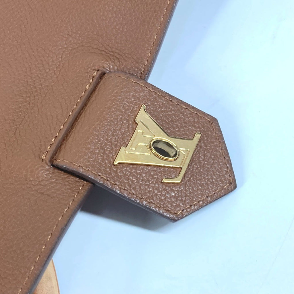 Louis Vuitton Brown Leather Shoulder Bag Tote Bag