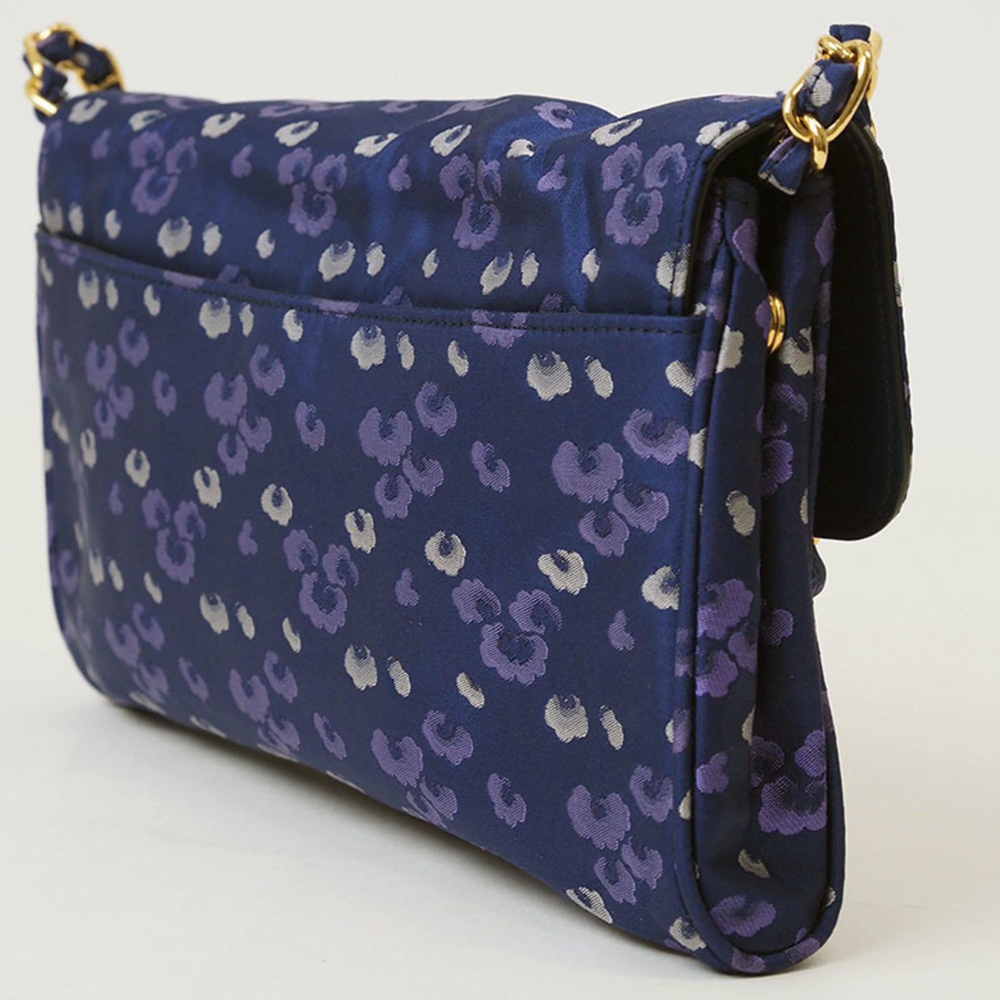 Prada Navy Nylon Shoulder Bag