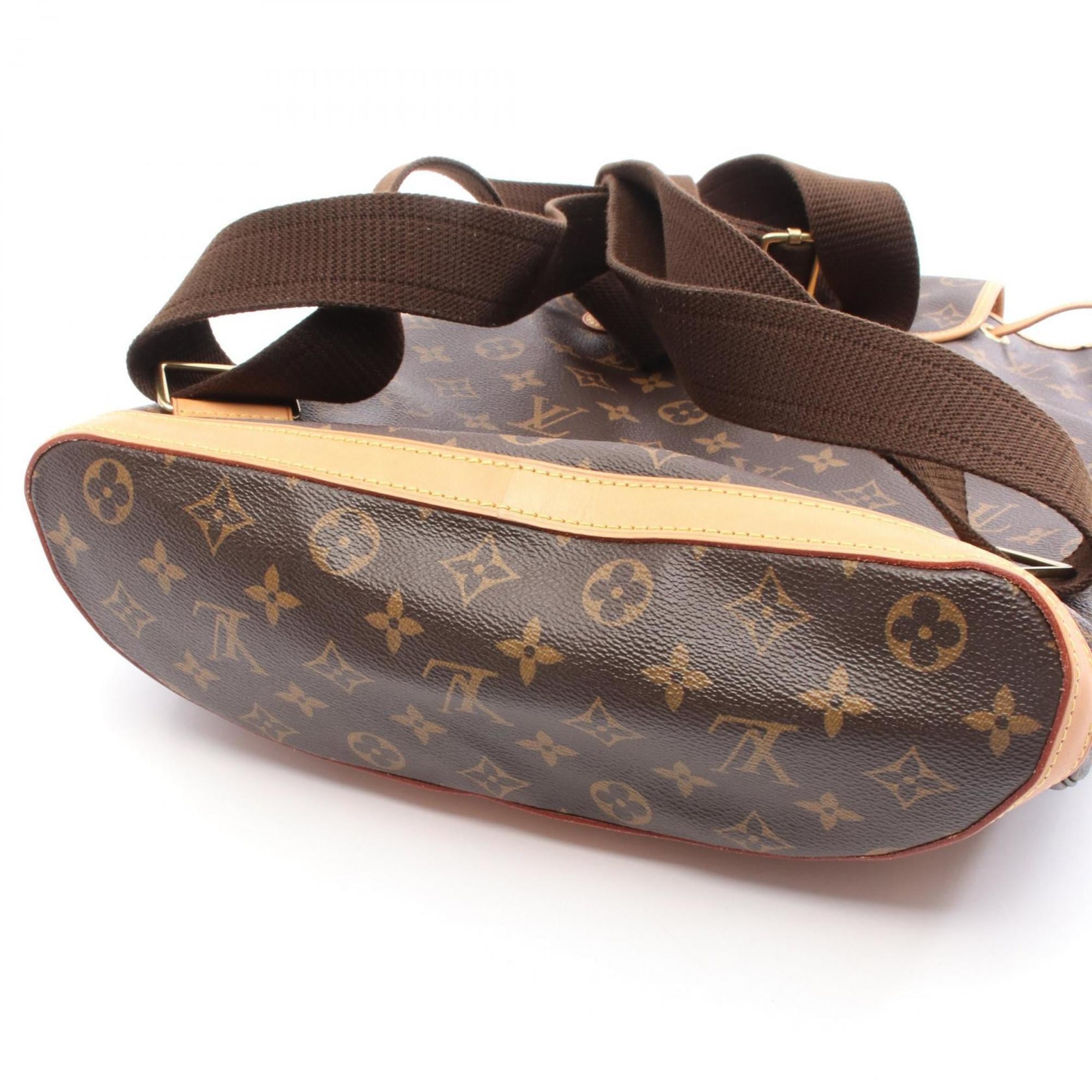 Louis Vuitton Brown Pvc Coated Canvas Monogram Leather Backpack