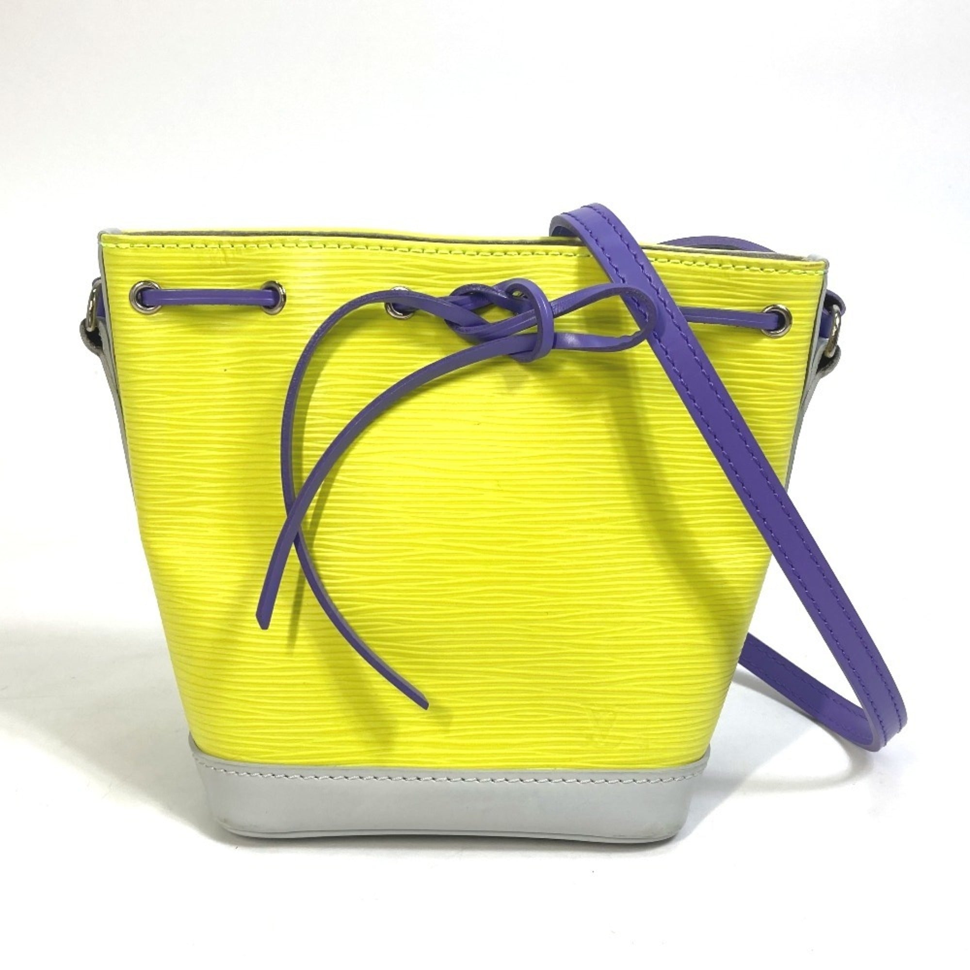 Louis Vuitton Epi Purple White Yellow Epi Leather Pochette Shoulder Bag