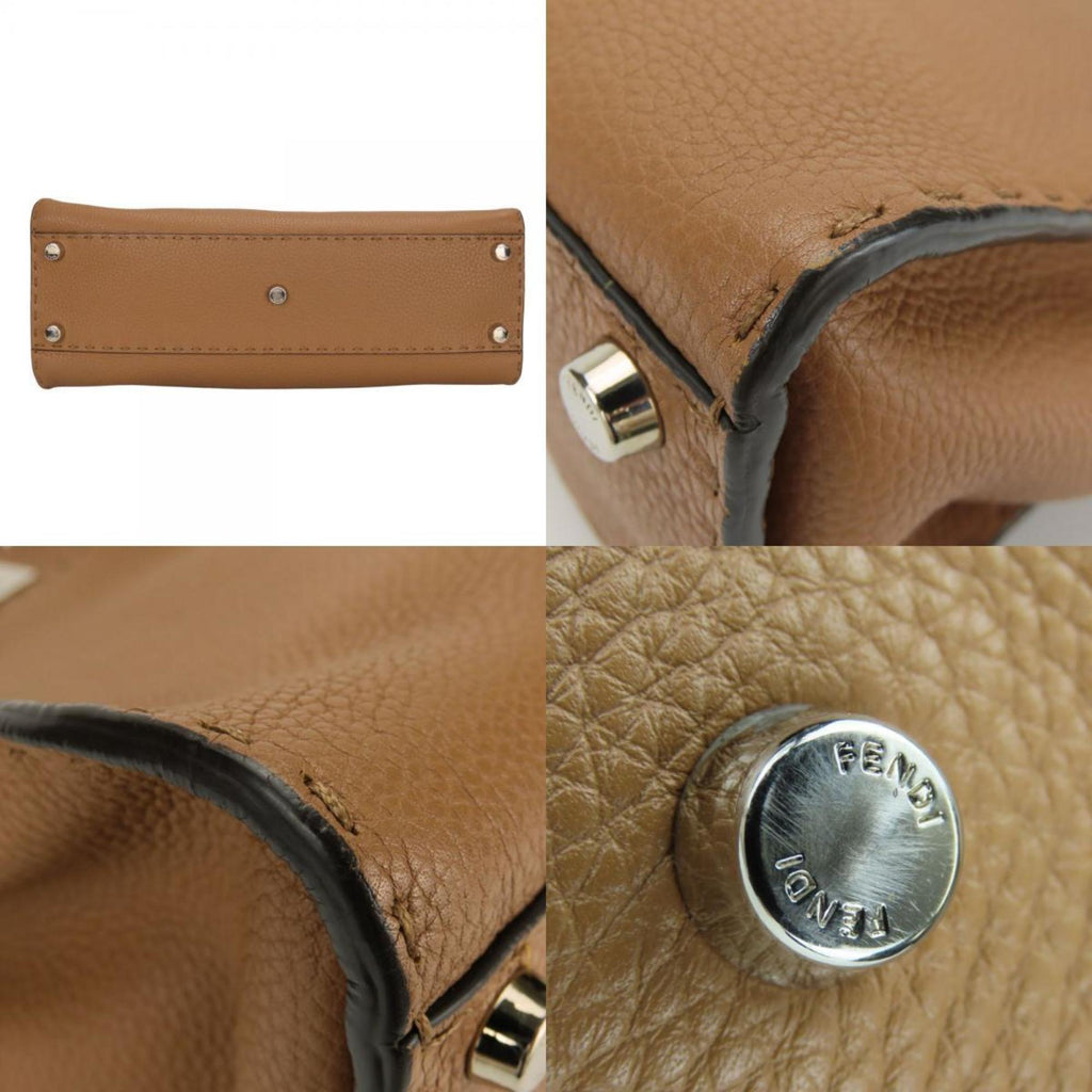 Fendi Brown Leather Handbag Shoulder Bag
