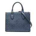 Louis Vuitton Metallic Blue Leather Handbag Shoulder Bag