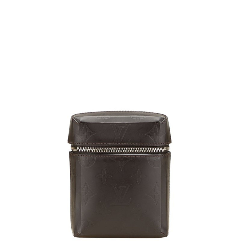 Louis Vuitton Monogram Glace Brown Leather Pouch