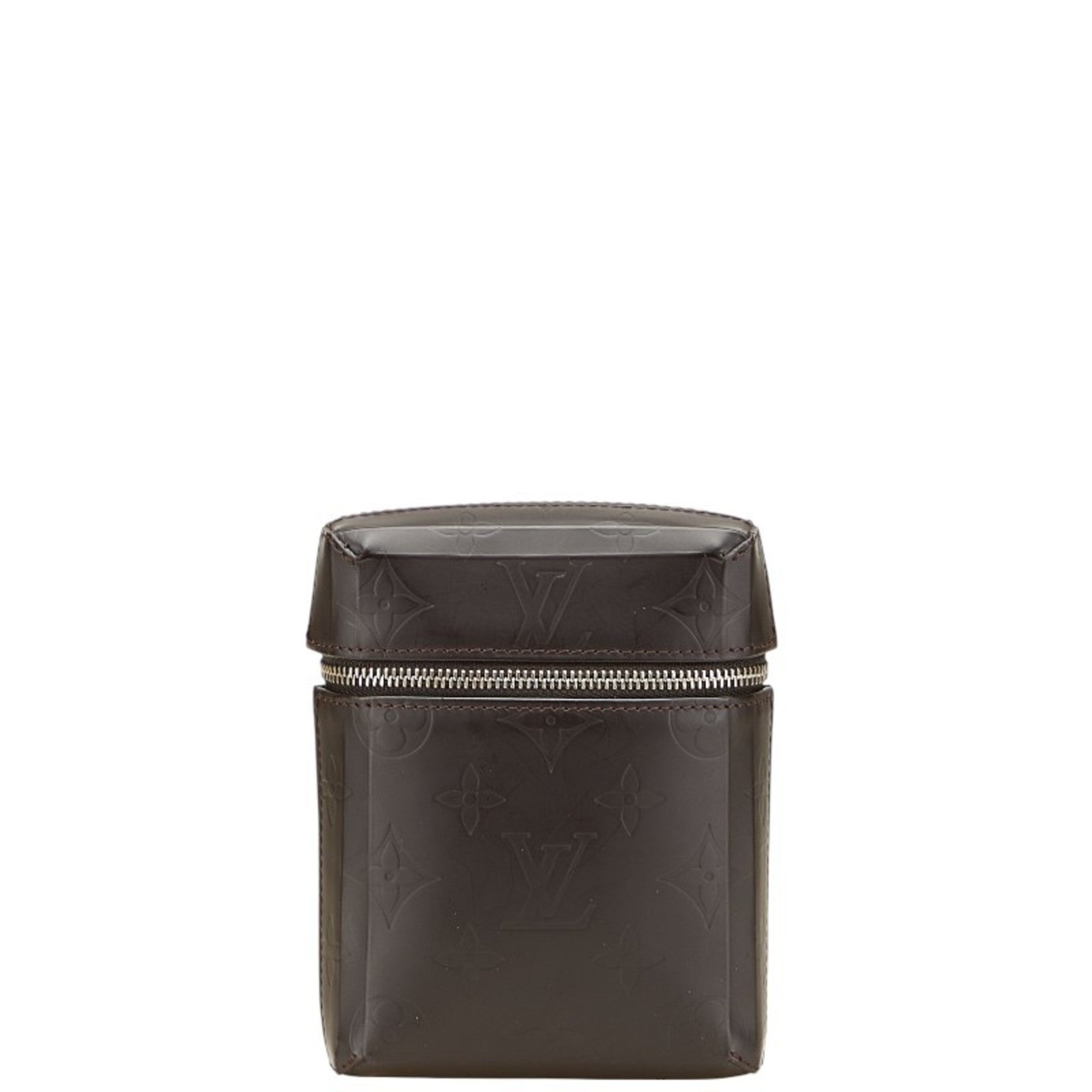 Louis Vuitton Monogram Glace Brown Leather Pouch
