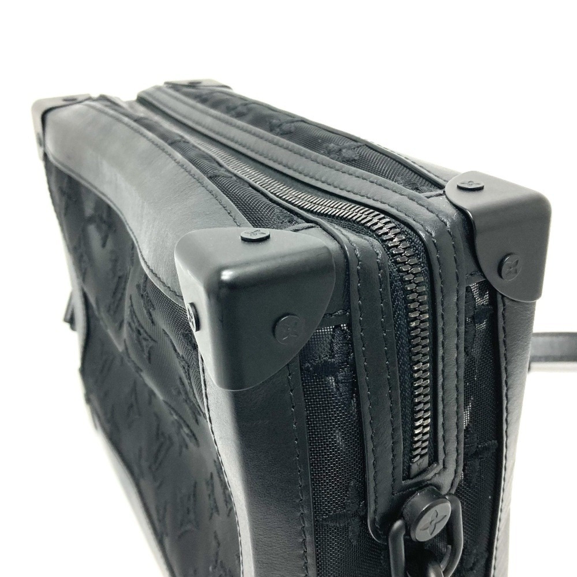 Louis Vuitton Black Mesh Leather Shoulder Bag