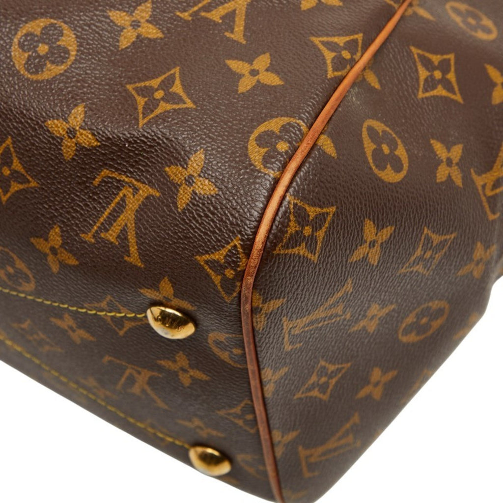 Louis Vuitton Brown Pvc Leather Handbag