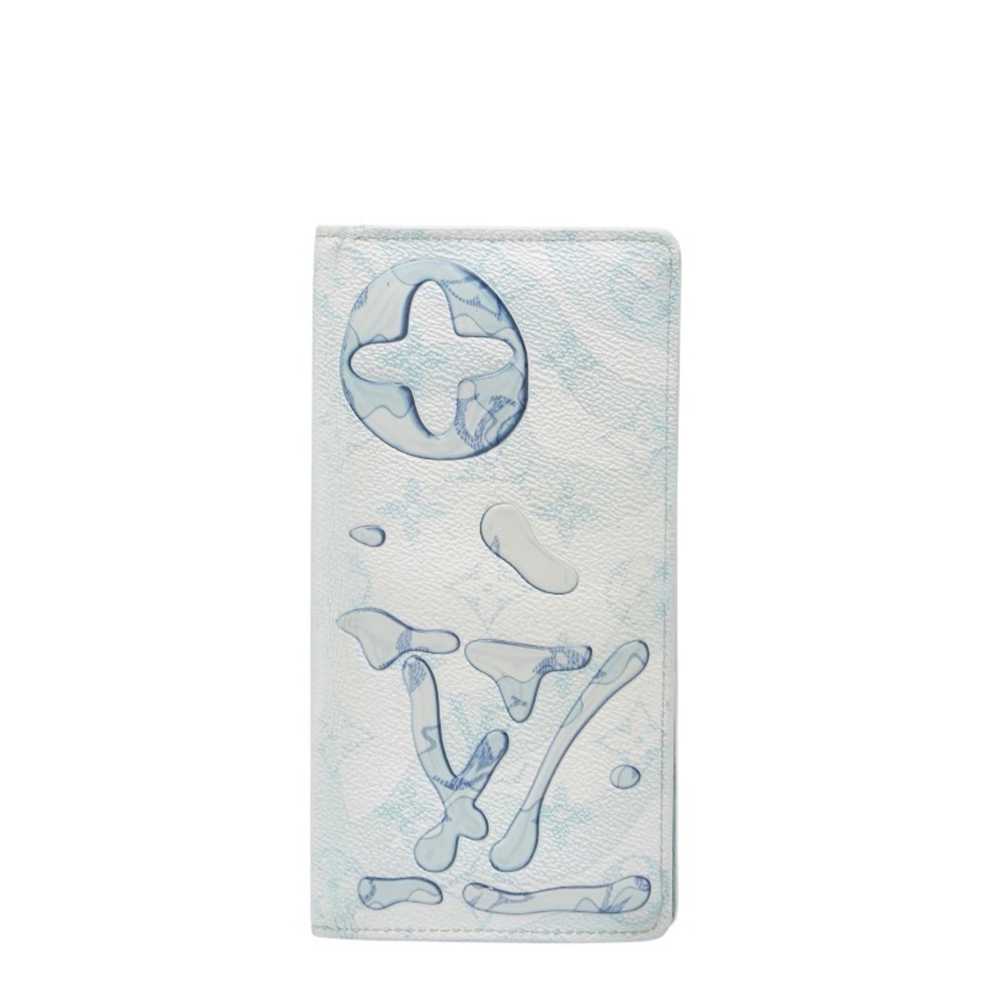 Louis Vuitton Light Blue Multi-Color Pvc Long Wallet