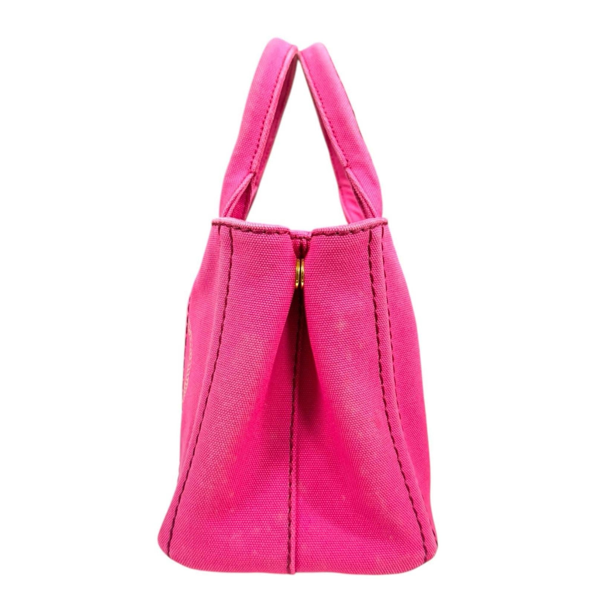 Prada Pink Canvas Shoulder Bag