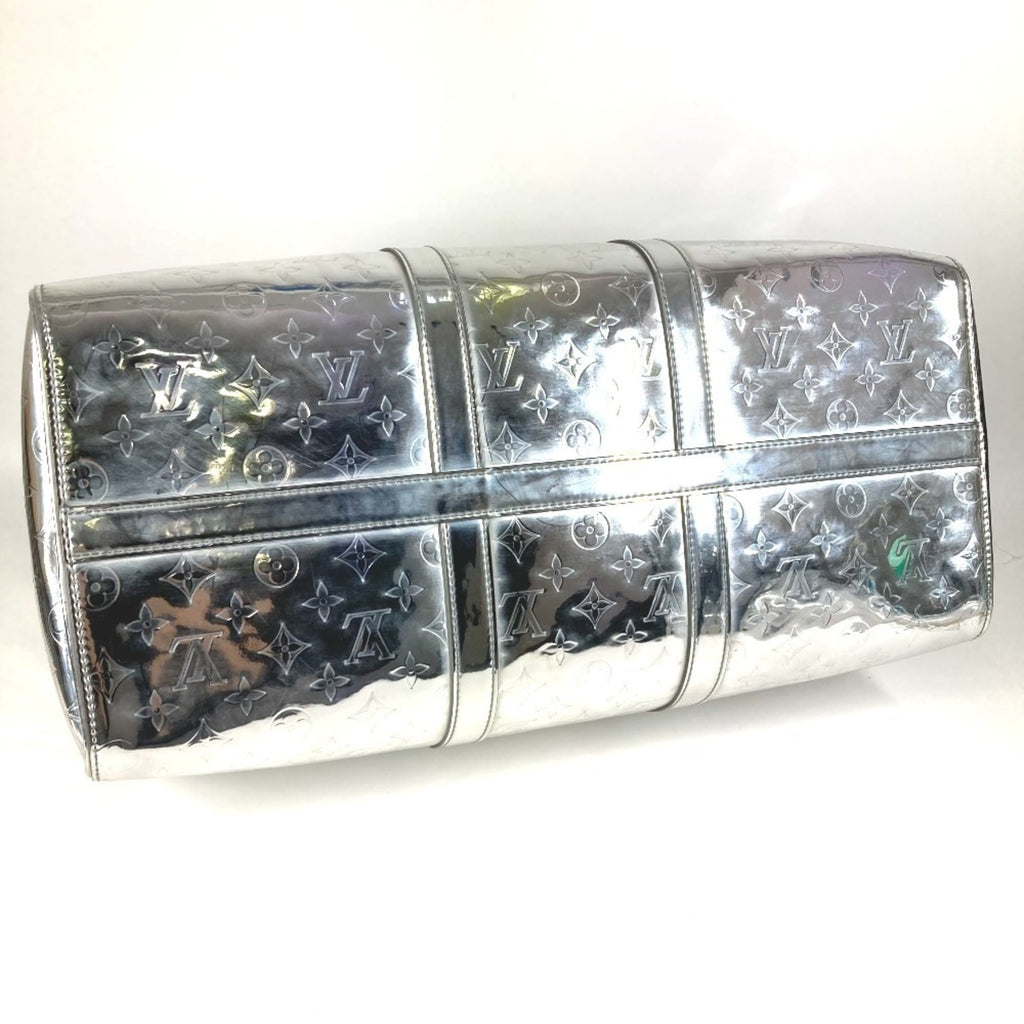 Louis Vuitton Silver Leather Boston Bag Handbag