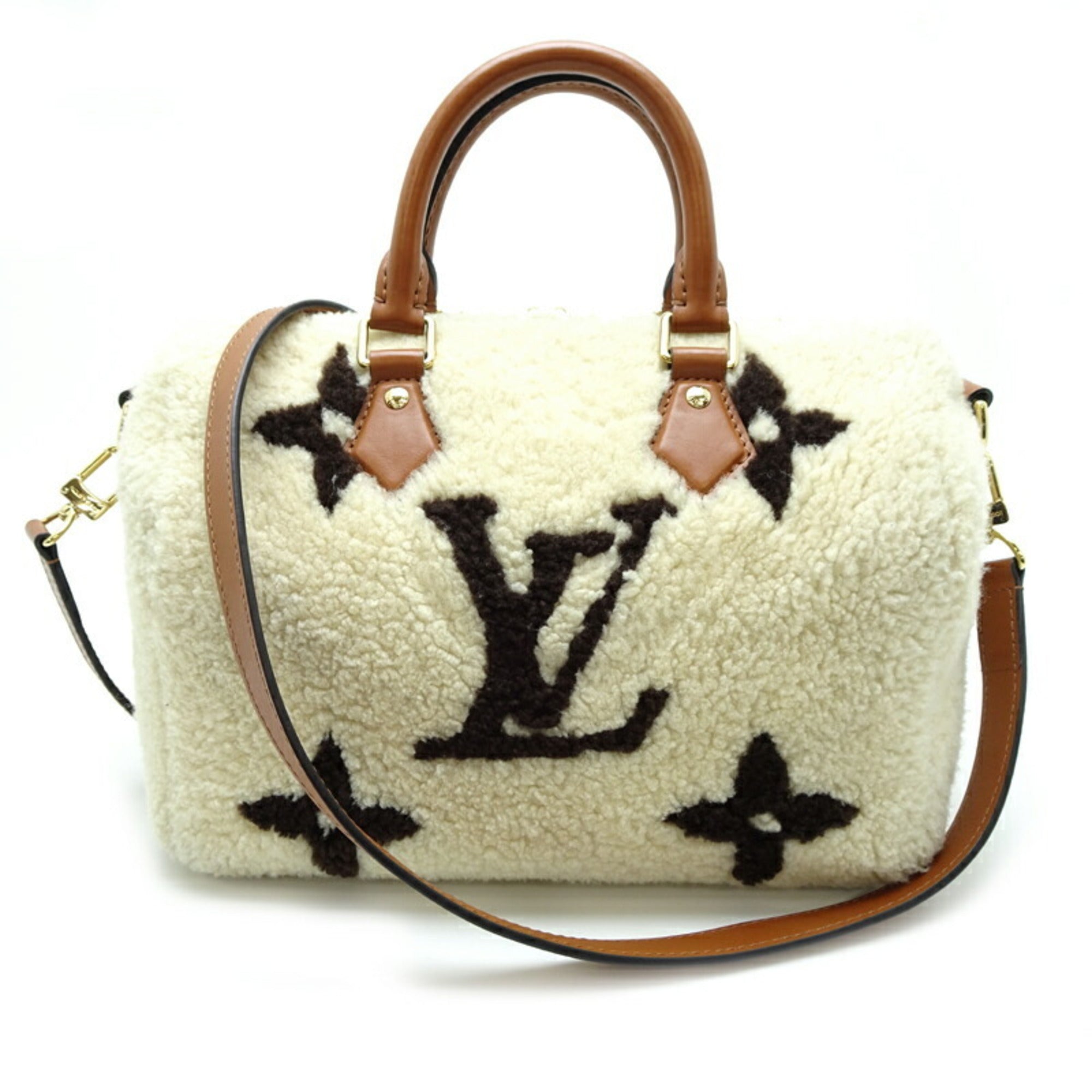 Louis Vuitton Brown White Monogram Handbag