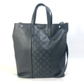 Louis Vuitton Taigarama Black Taiga Leather Monogram Eclipse Handbag Shoulder Bag Tote Bag