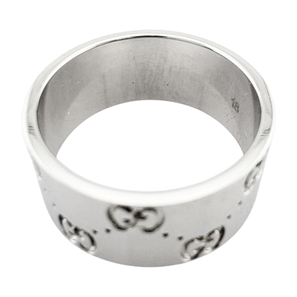 Gucci White Gold White Gold (18K) Band Ring (Pre-Owned)