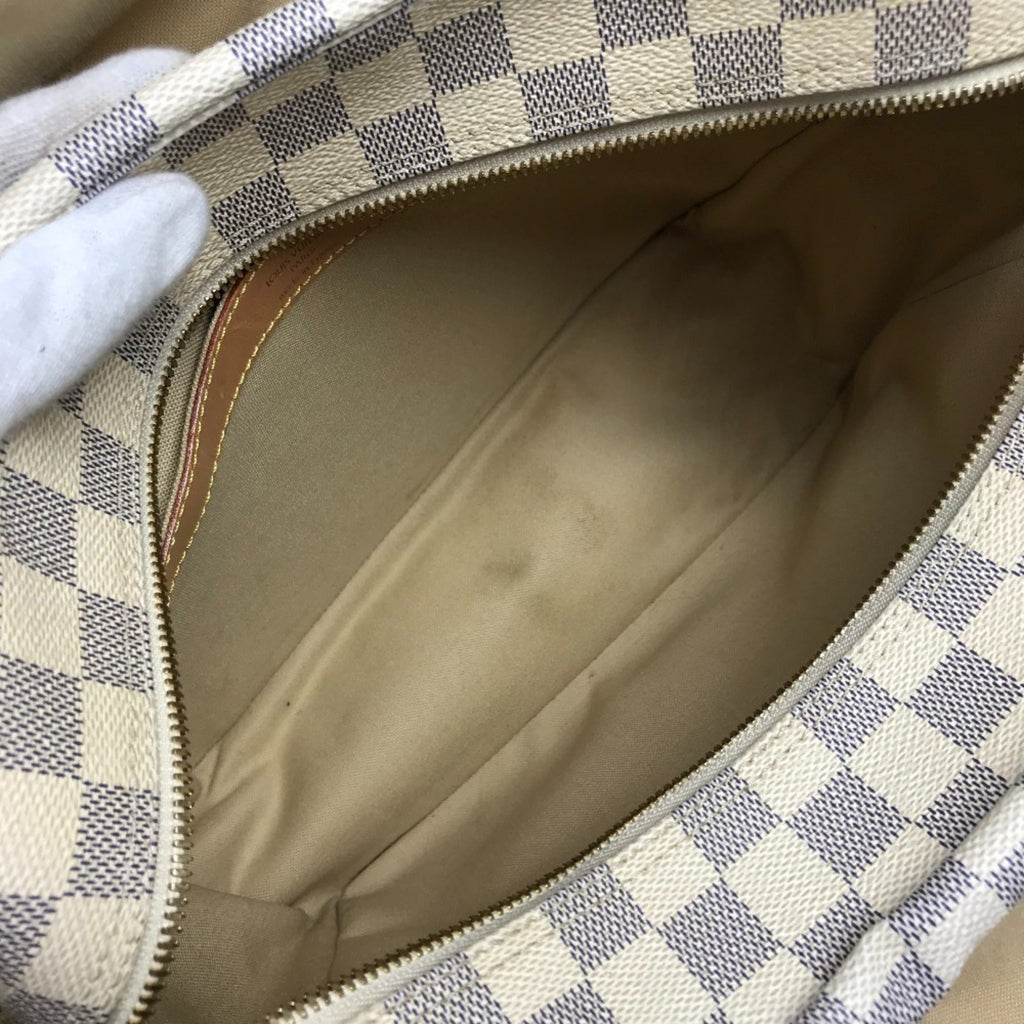 Louis Vuitton White Yellow Damier Azur Shoulder Bag