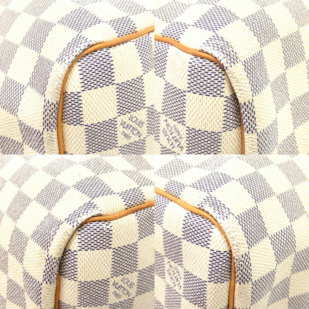 Louis Vuitton White Damier Azur Boston Bag