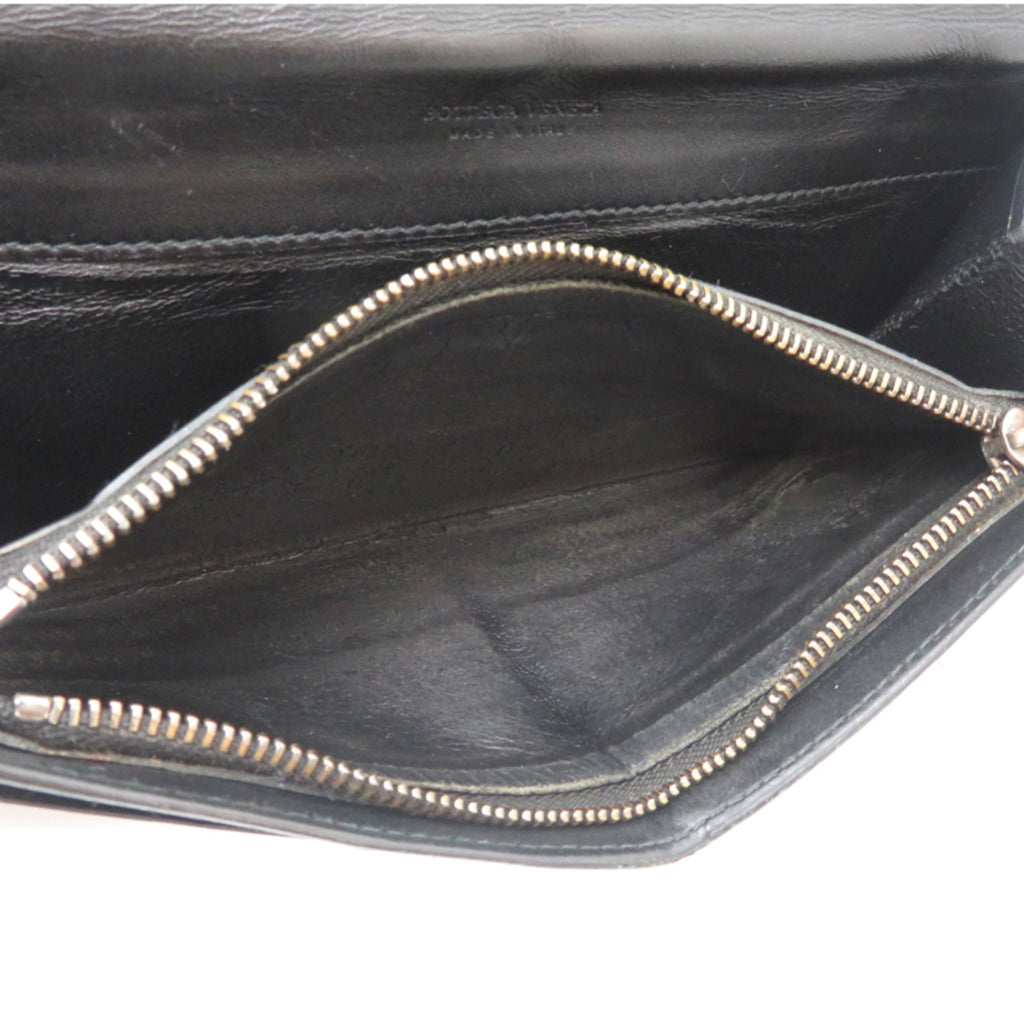 Bottega Veneta Black Leather Wallet (Bi-Fold)