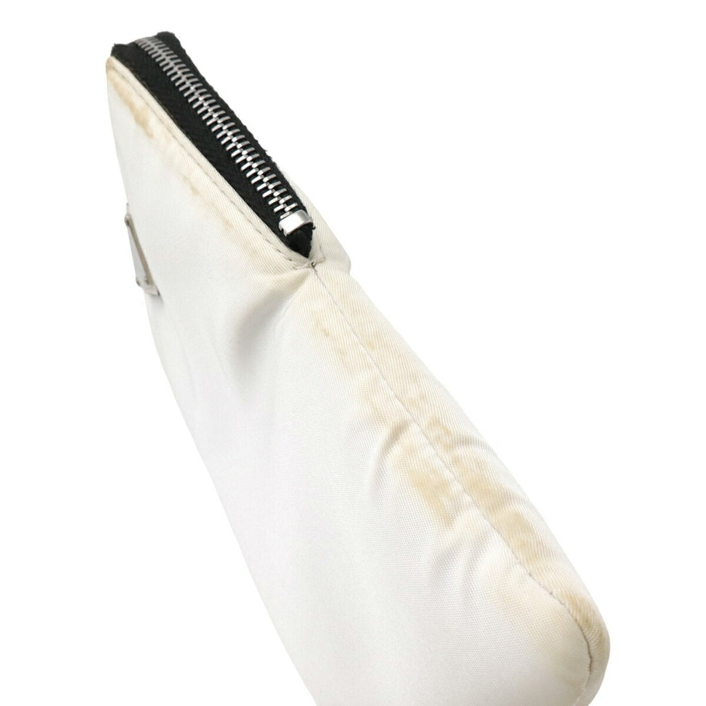 Prada White Nylon Pouch Shoulder Bag