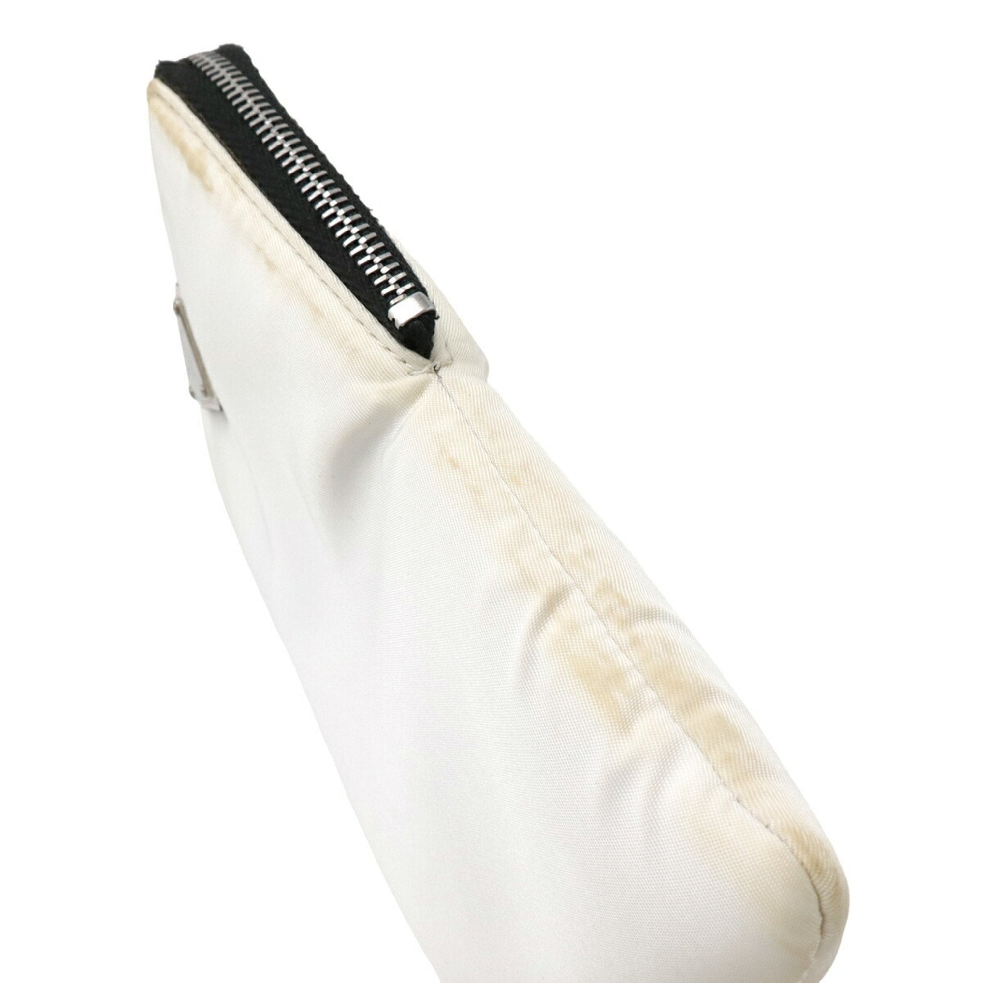 Prada White Nylon Pouch Shoulder Bag