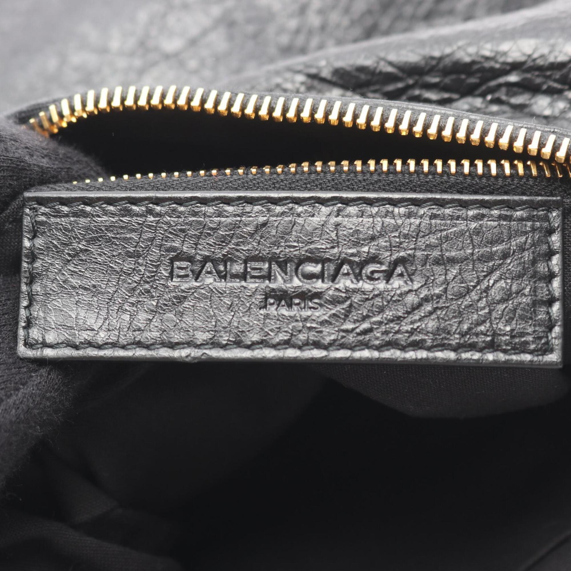 Balenciaga Black Leather Handbag Shoulder