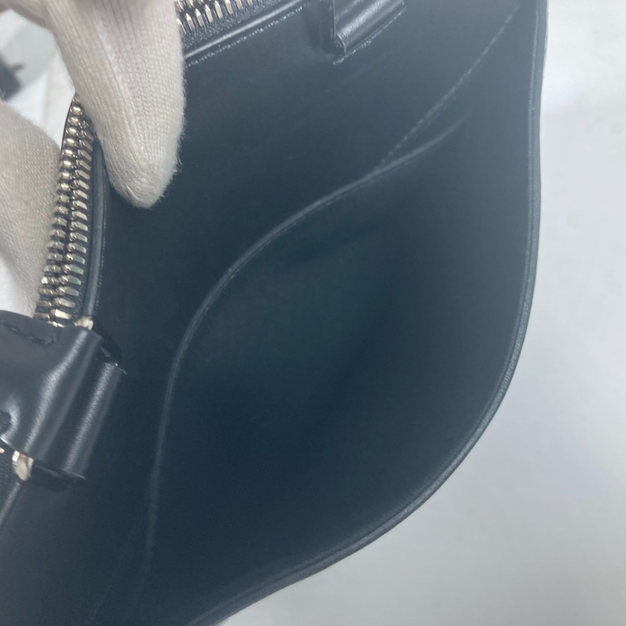 Louis Vuitton Black Noir Epi Leather Briefcase Tote Bag