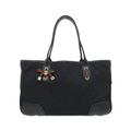 Gucci Black Gg Canvas Handbag (Pre-Owned)