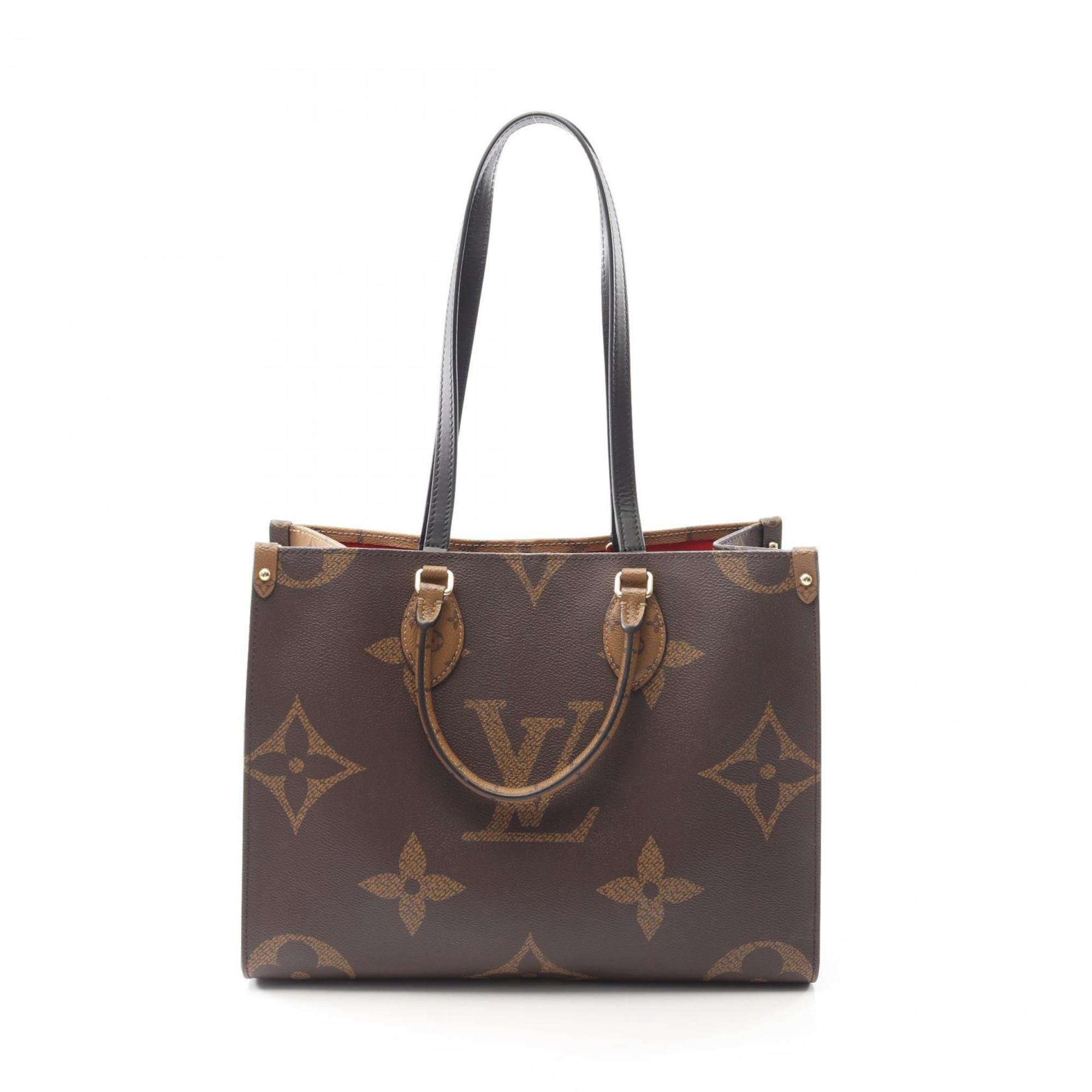 Louis Vuitton Beige Brown Monogram Coated Canvas Tote Bag