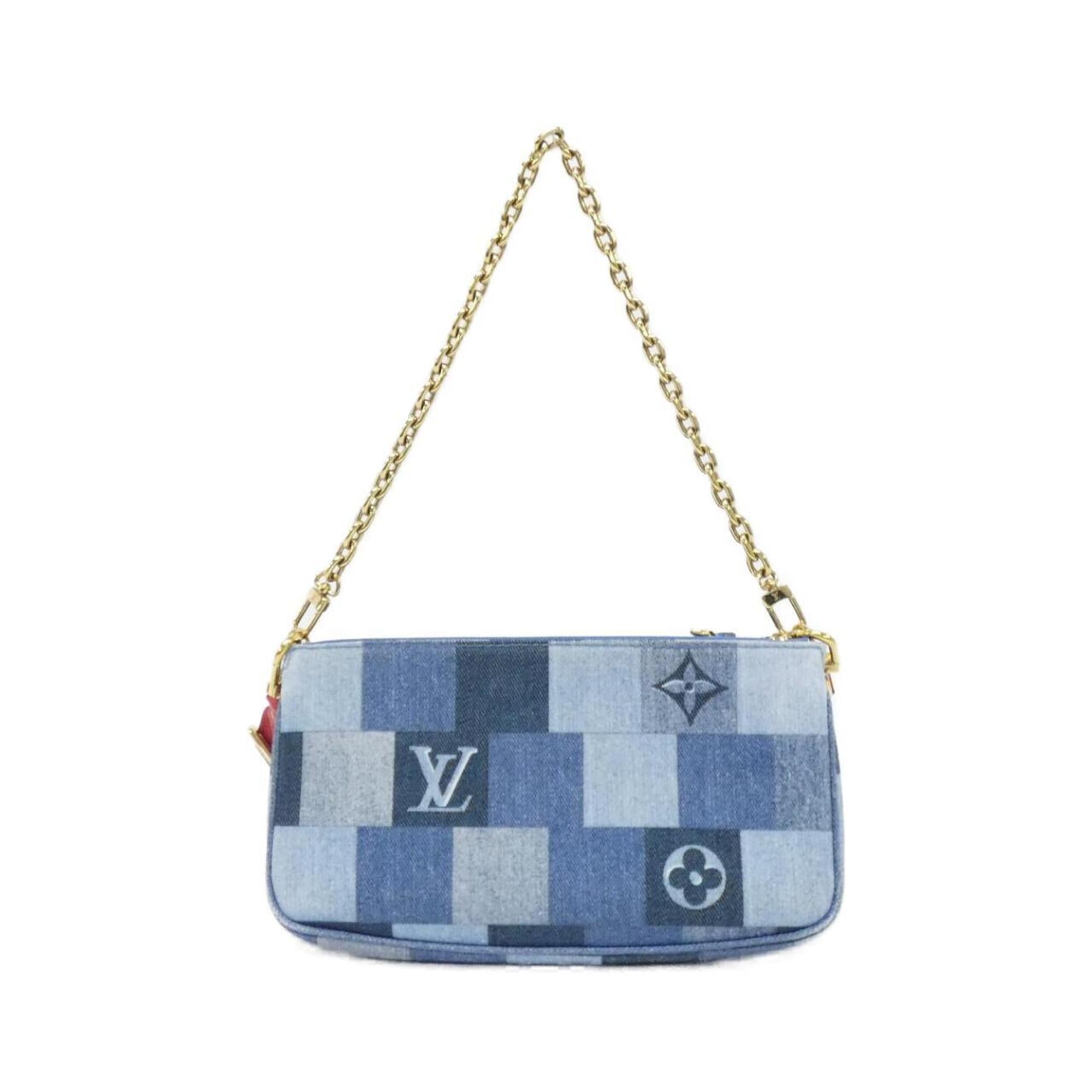 Louis Vuitton Monogram Denim Rouge Canvas Pochette Shoulder Bag