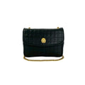 Celine Black Leather Shoulder Bag