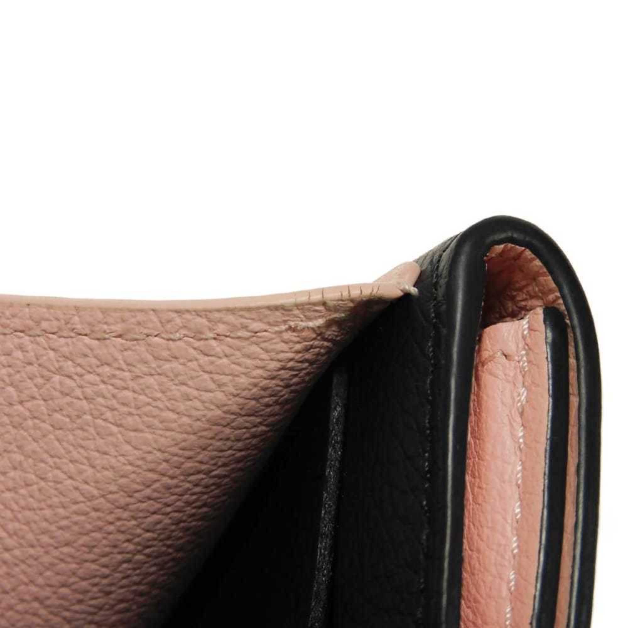 Louis Vuitton Noir Rose Tricolor Leather Wallet (Tri-Fold)