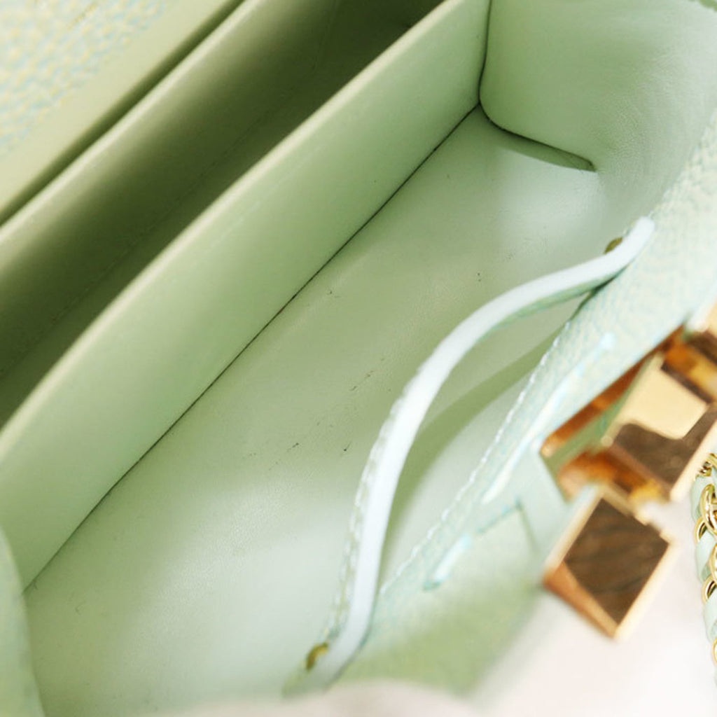 Louis Vuitton Green Leather Handbag