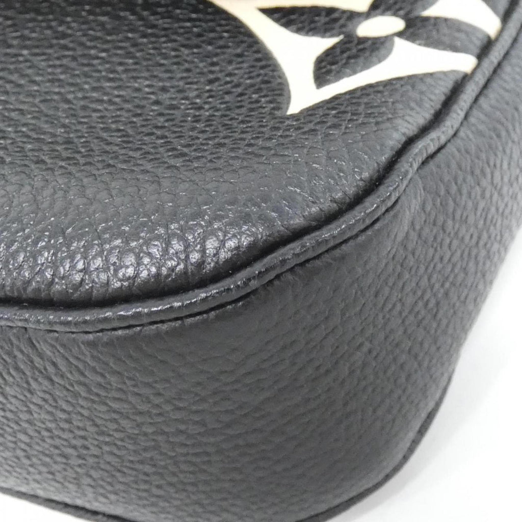 Louis Vuitton Beige Black Leather Pochette Pouch Shoulder Bag