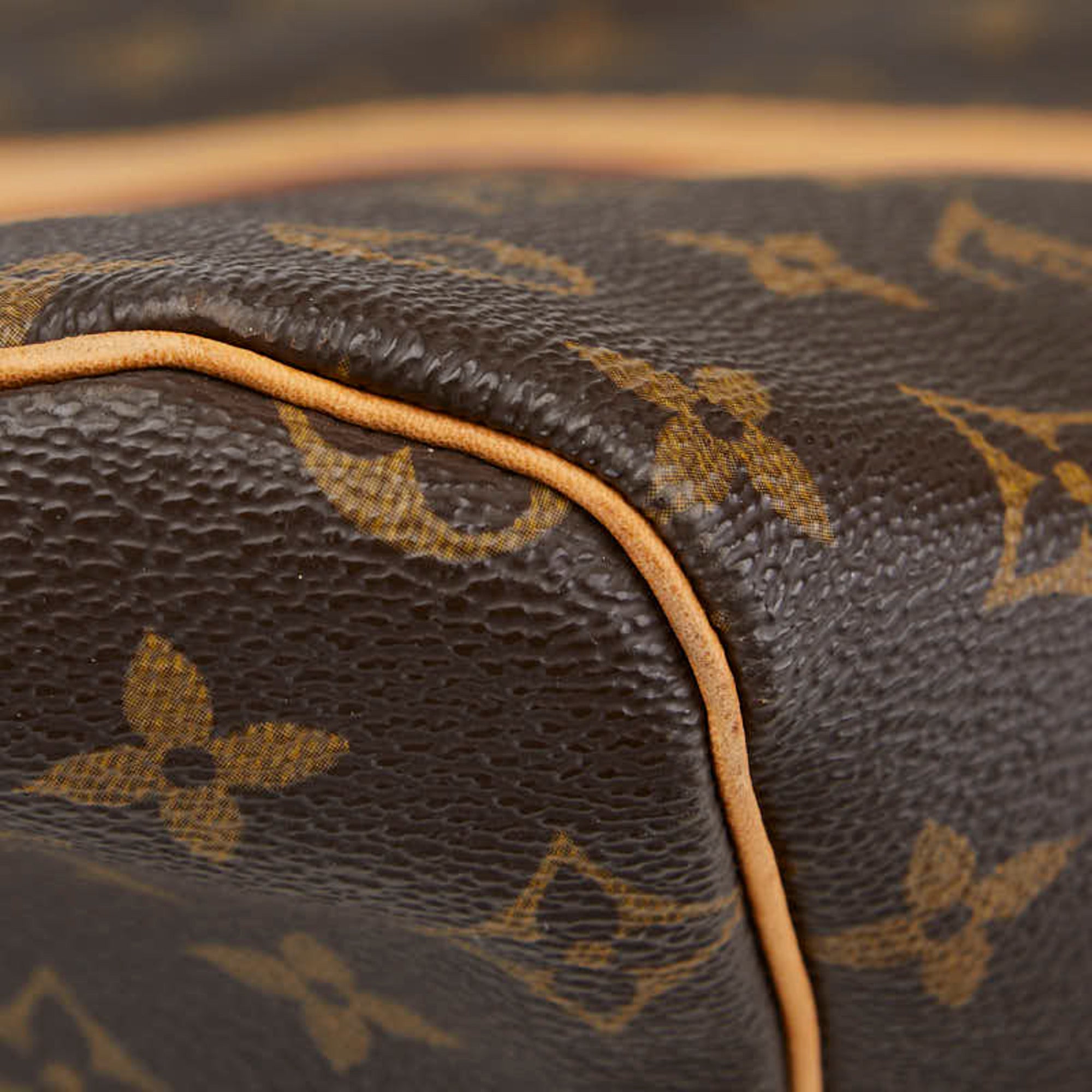 Louis Vuitton Brown Pvc Leather Boston Bag