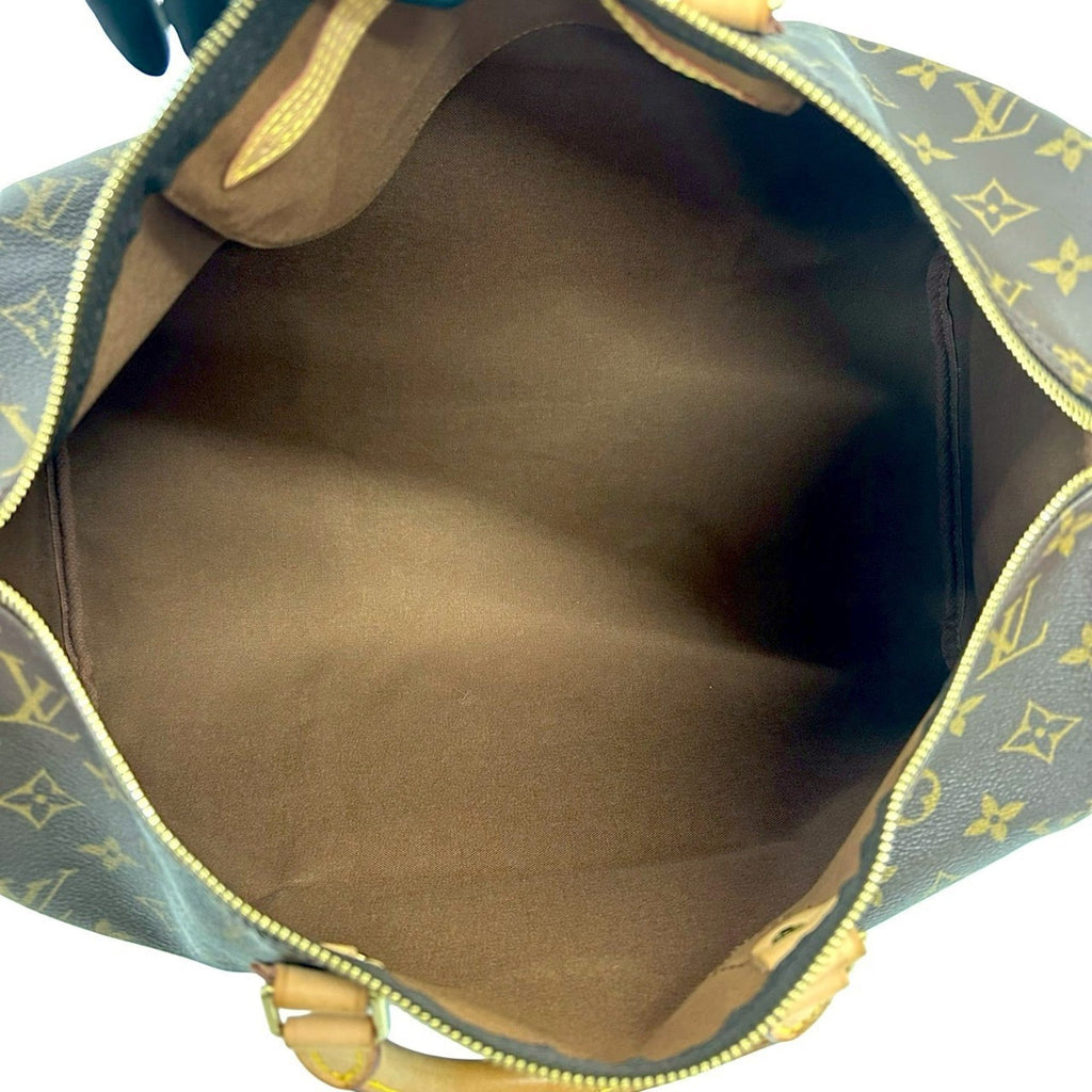 Louis Vuitton Brown Leather Pvc Boston Bag