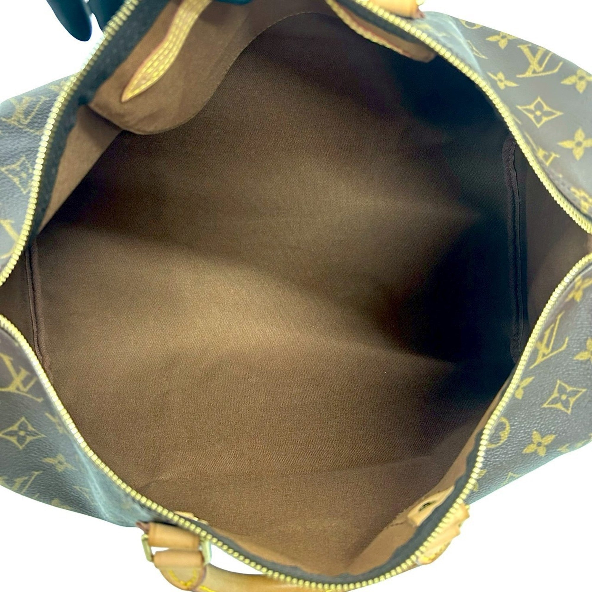 Louis Vuitton Brown Leather Pvc Boston Bag