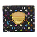 Louis Vuitton Black Multi-Color Noir Purple Violet Monogram Multicolore Wallet