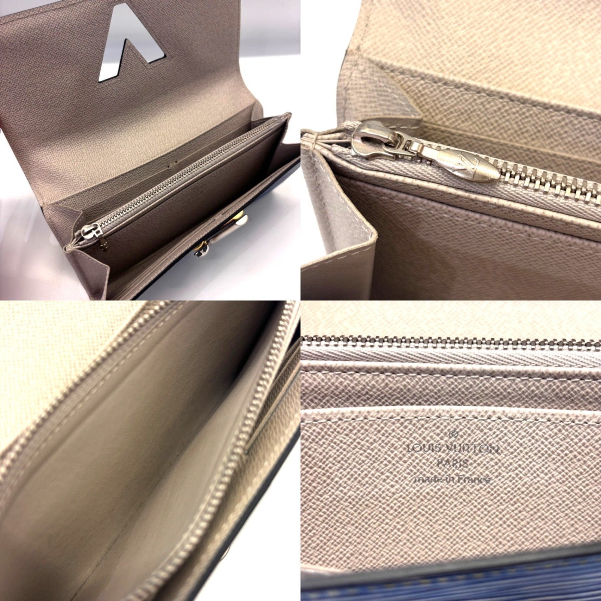 Louis Vuitton Epi Denim Blue Denim Epi Leather Long Wallet