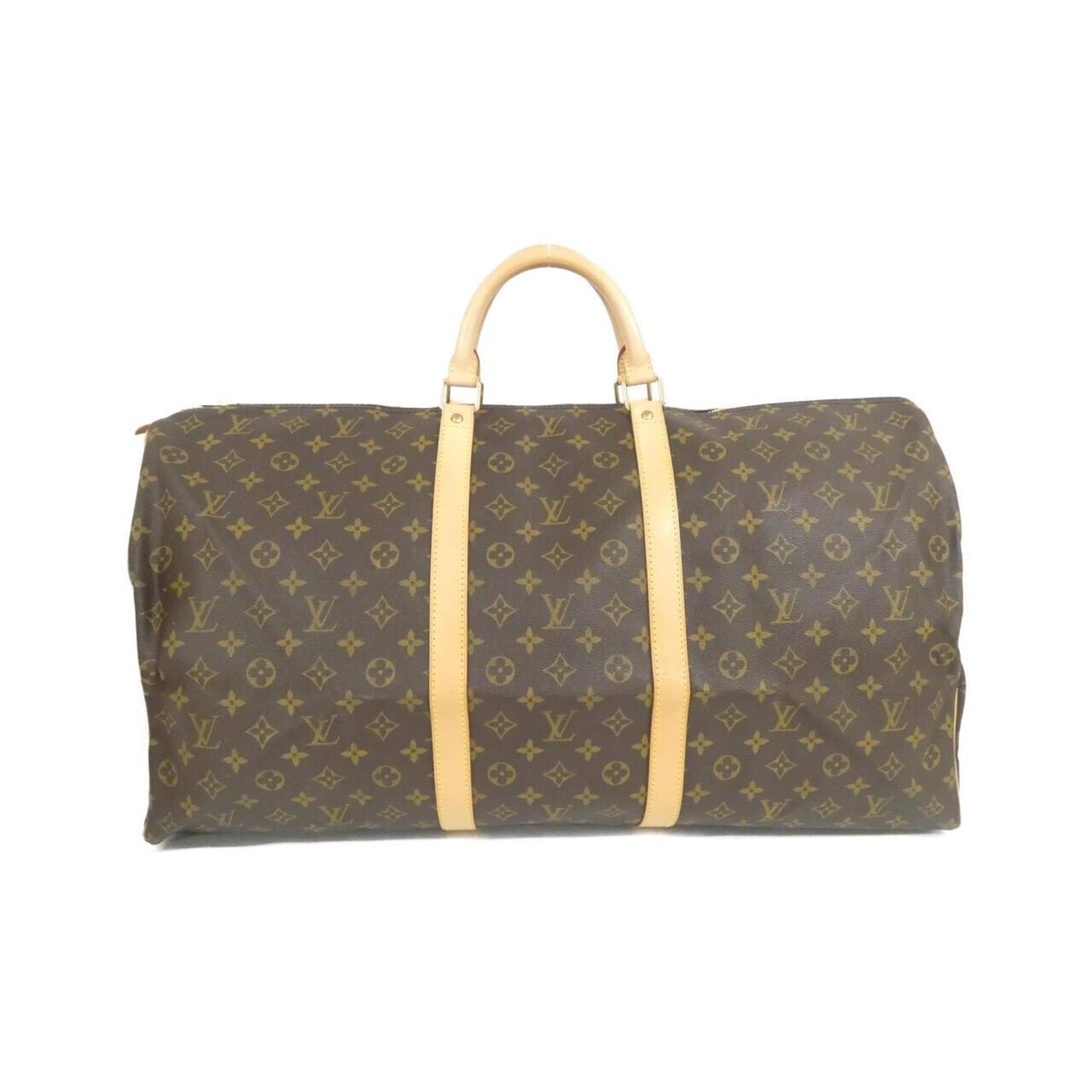 Louis Vuitton Marron Coated Canvas Boston Bag