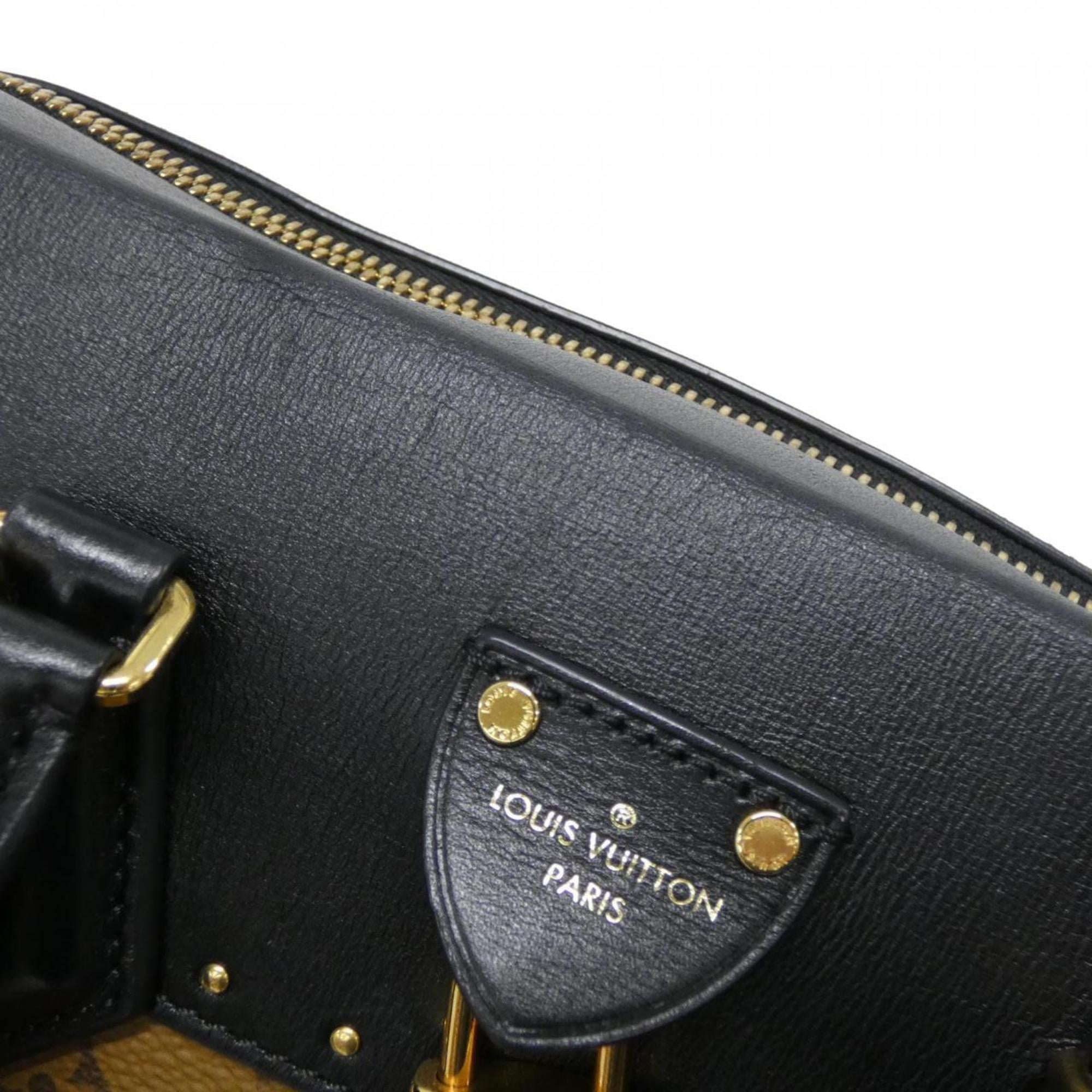 Louis Vuitton Brown Coated Canvas Handbag