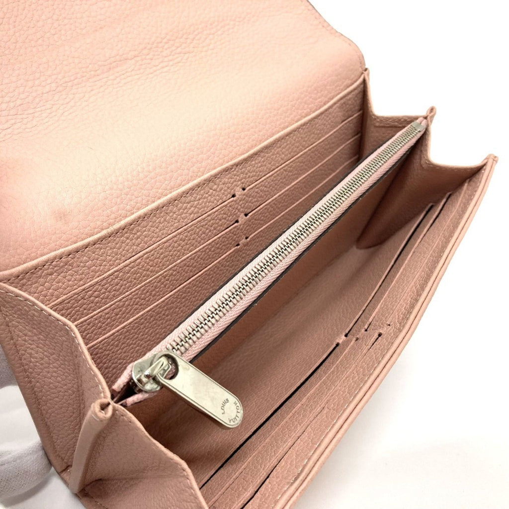 Louis Vuitton Magnolia Pink Mahina Leather Long Wallet