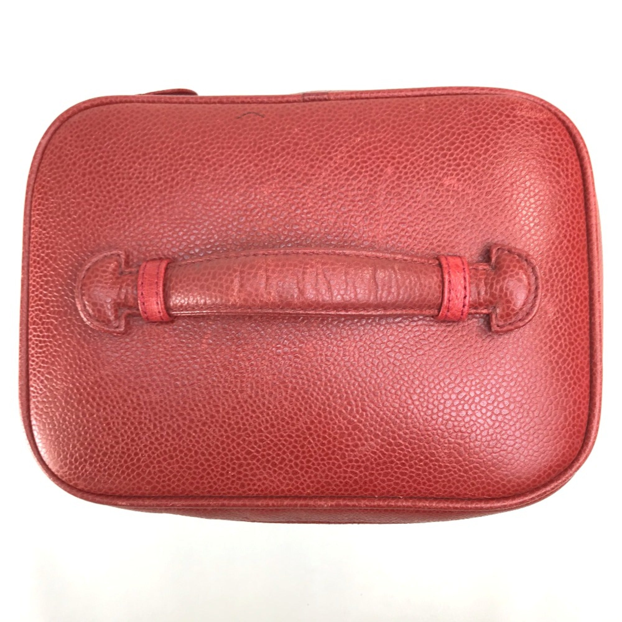 Chanel Red Leather Handbag