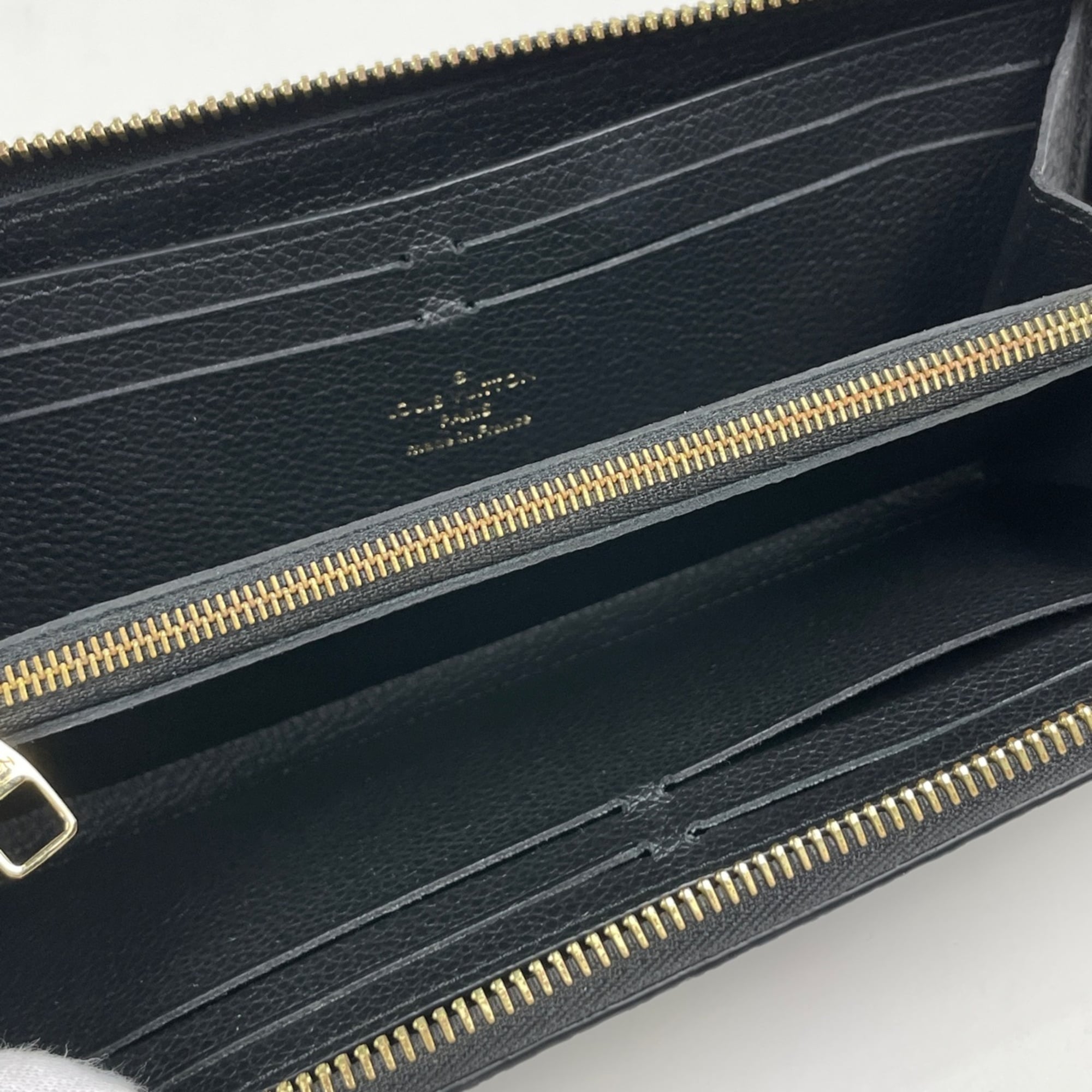 Louis Vuitton Beige Black Monogram Empreinte Long Wallet