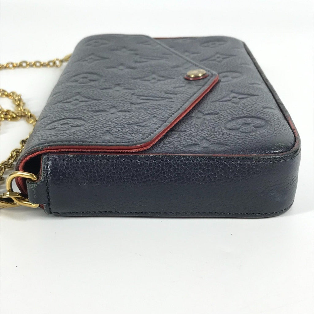 Louis Vuitton Navy Monogram Empreinte Chain/Shoulder Wallet