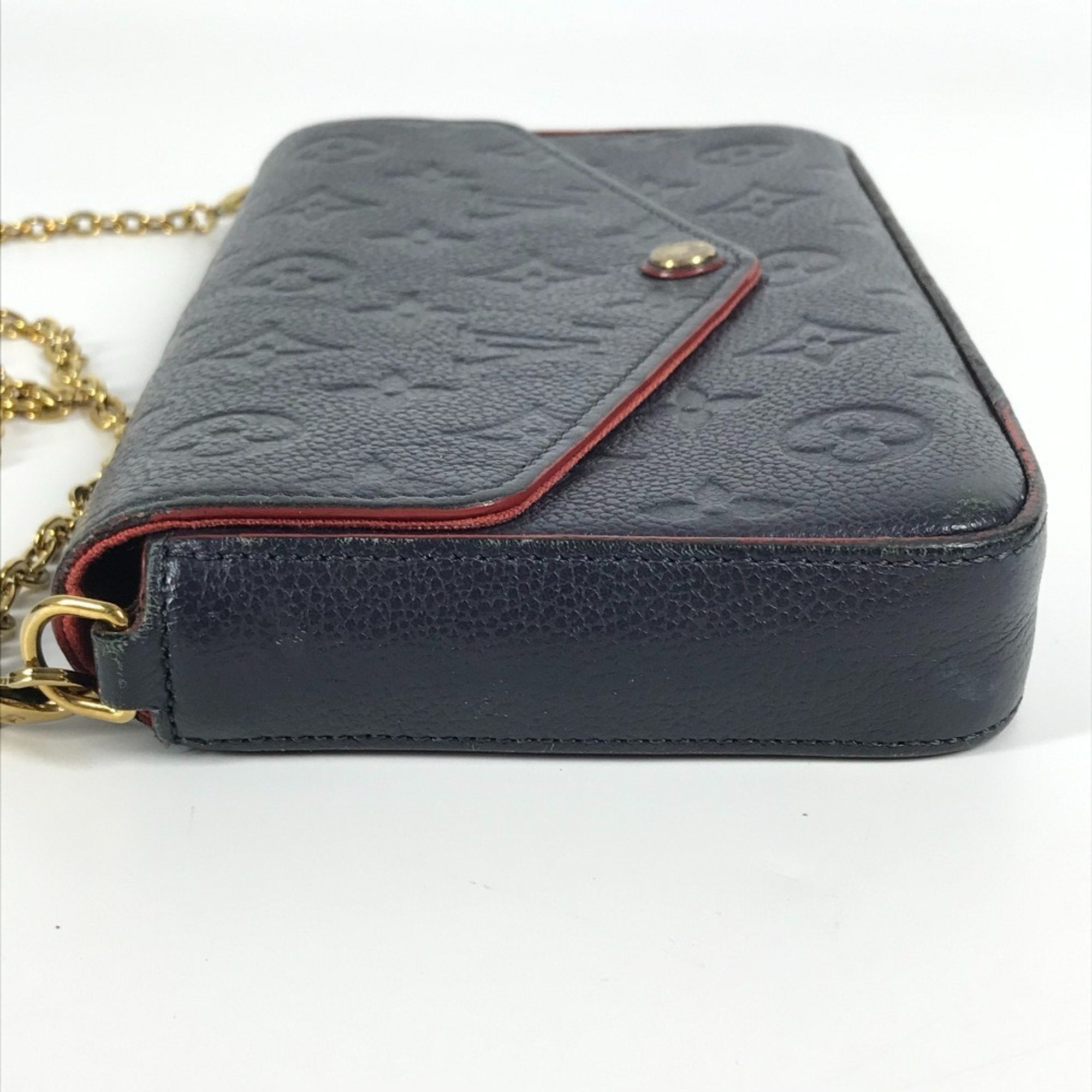 Louis Vuitton Navy Monogram Empreinte Chain/Shoulder Wallet