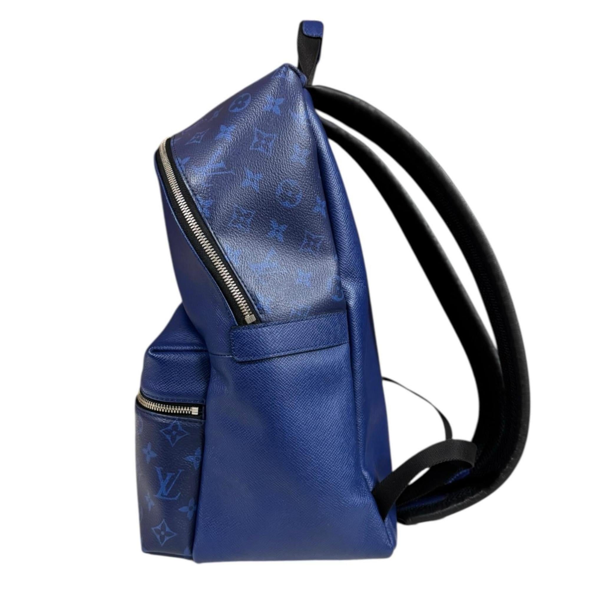 Louis Vuitton Taigarama Blue Taiga Leather Backpack