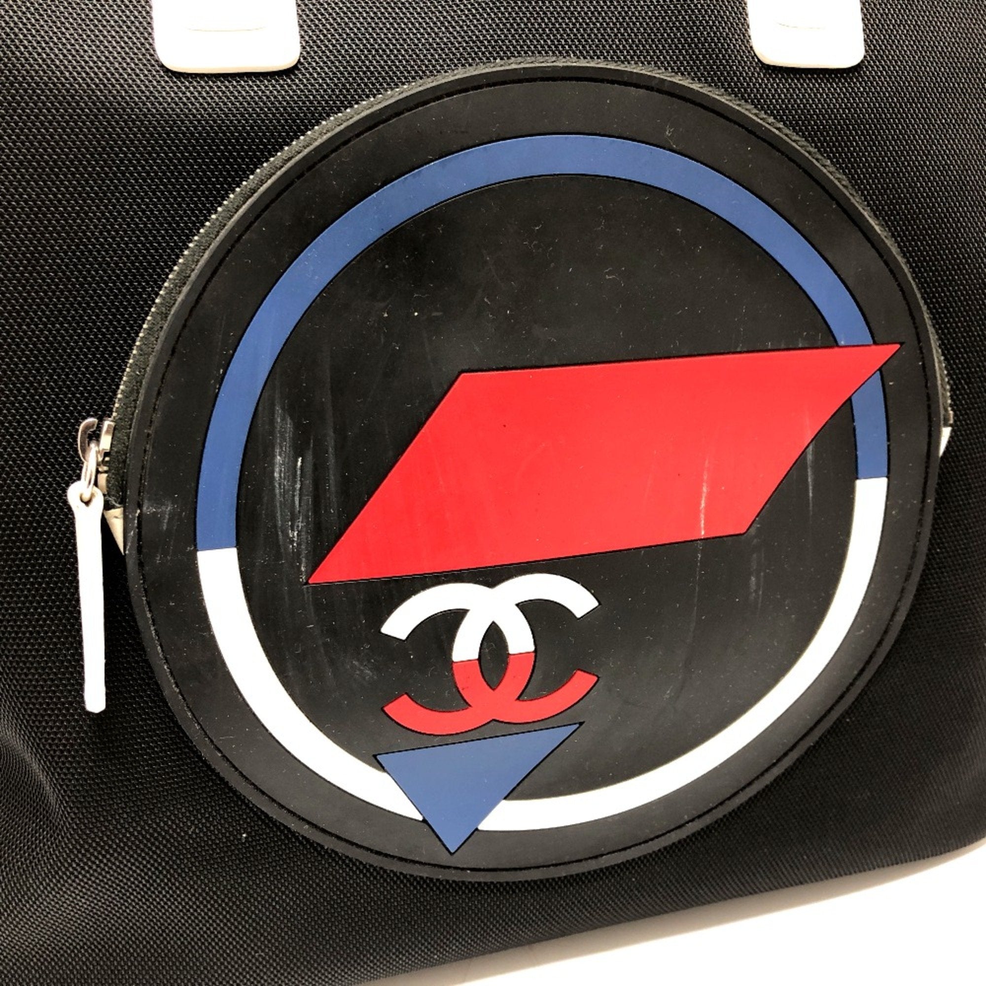 Chanel Black Cloth Shoulder Bag
