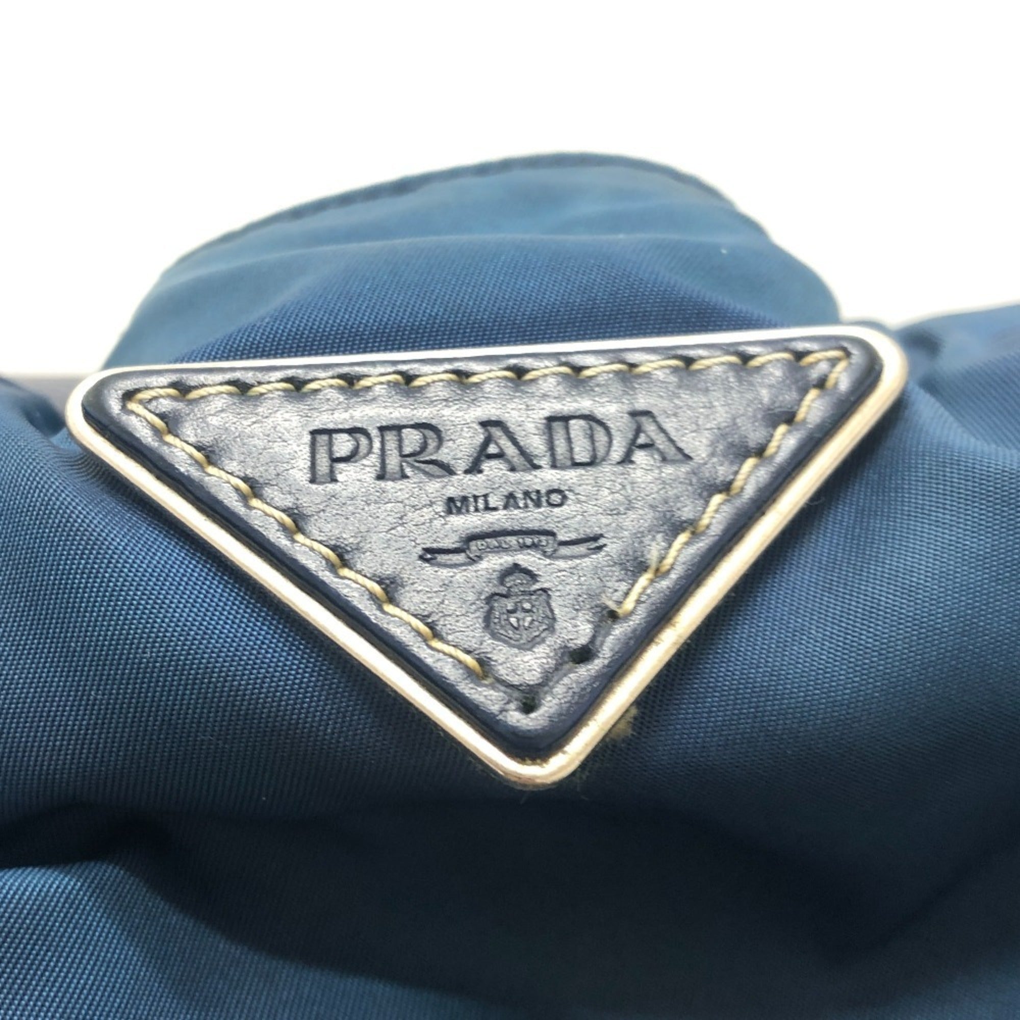 Prada Blue Nylon Tote Bag