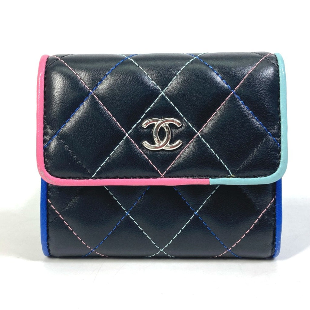 Chanel Black Leather Wallet (Tri-Fold)