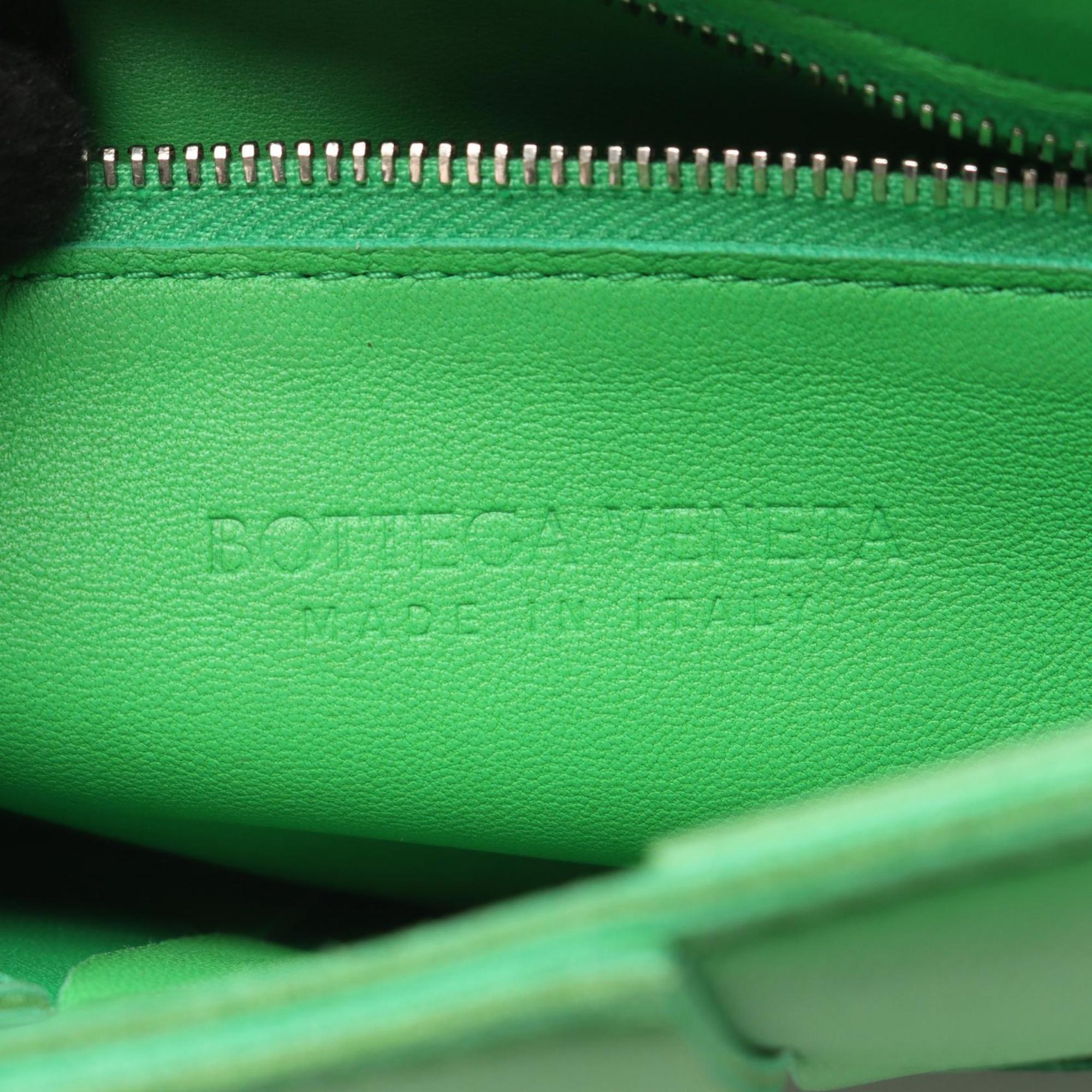 Bottega Veneta Green Leather Shoulder Bag
