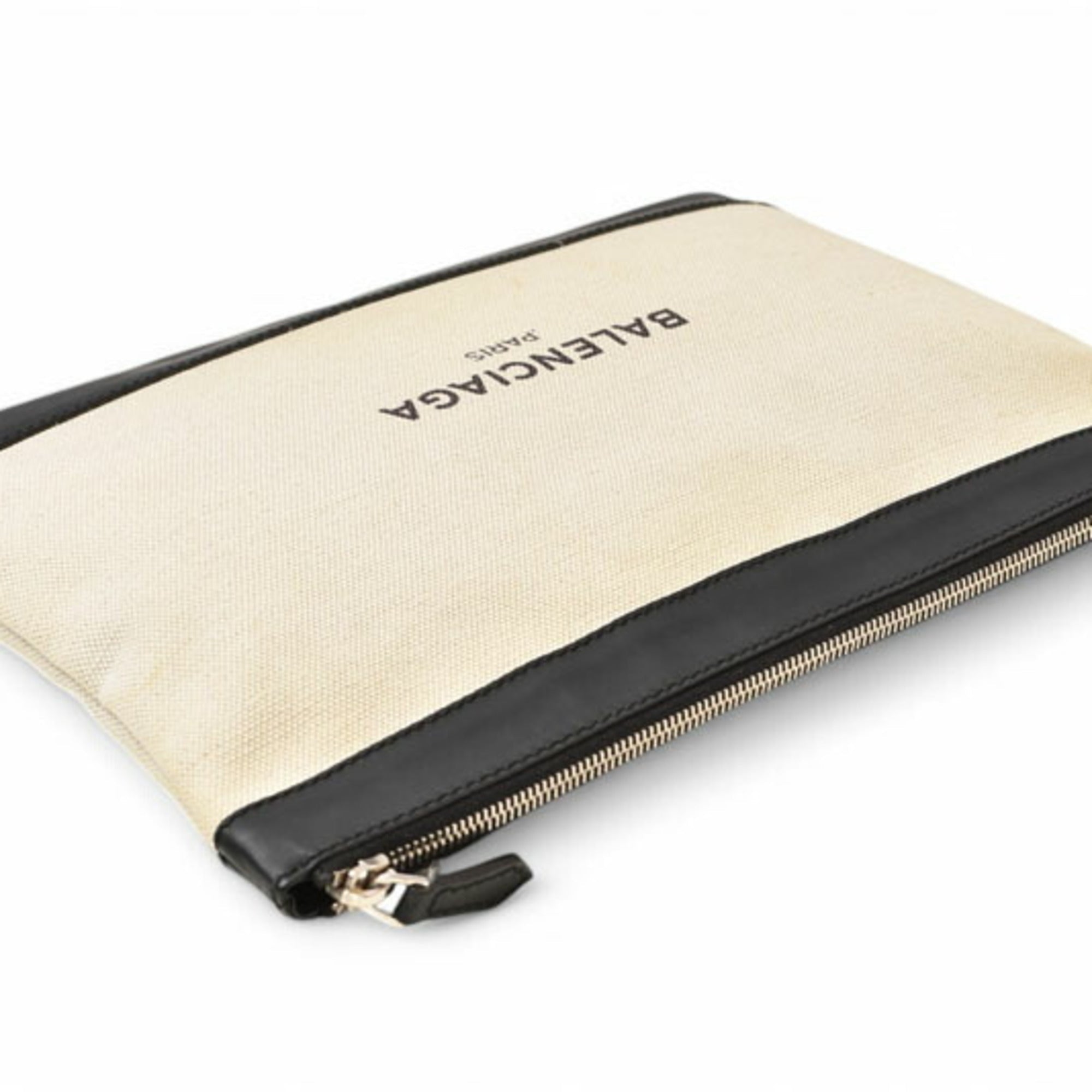 Balenciaga Black Canvas Clutch Bag Pouch